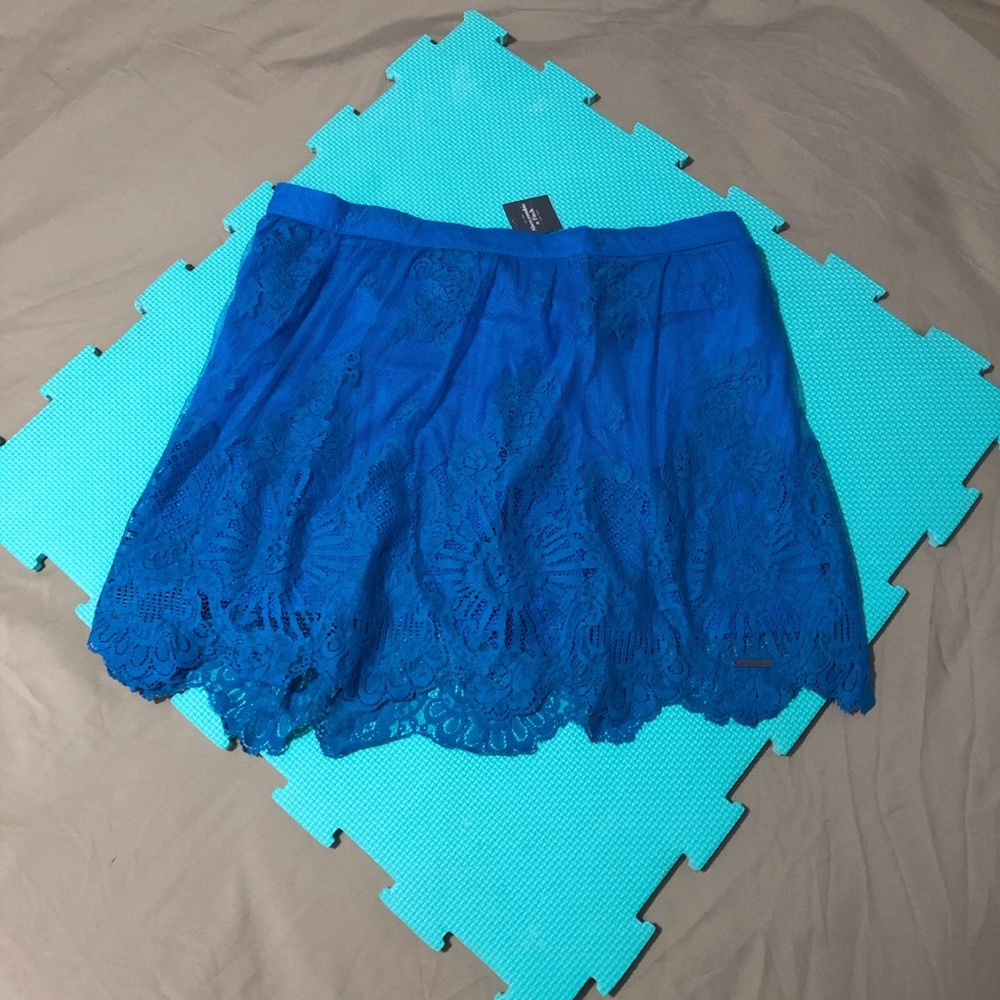 Abercrombie & Fitch Blue Lace Mini Skirt